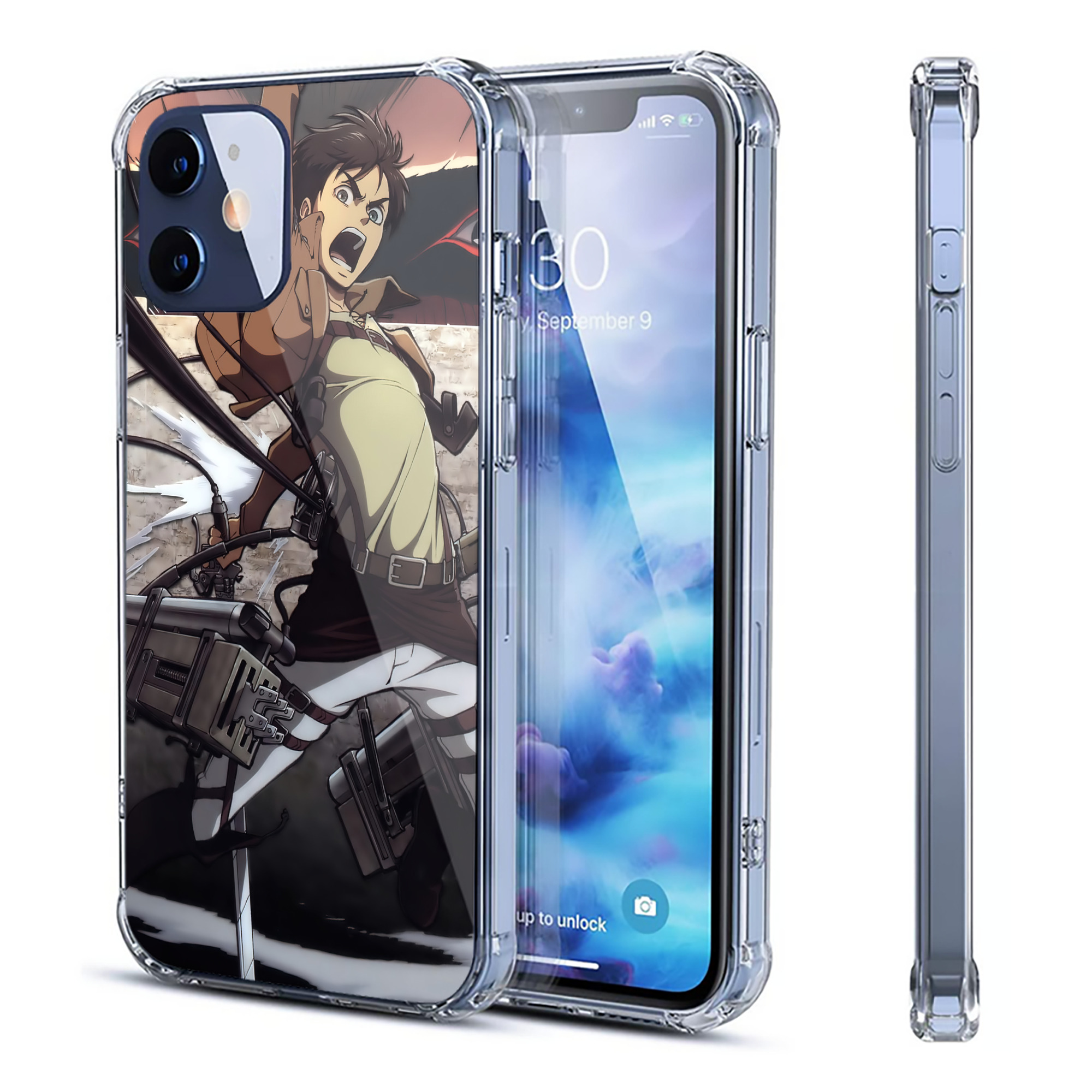 （画像用） 進撃の巨人 Attack on Titan 【iPhone 12シリーズ対応】透明スマホケース（クリアソフトケース）